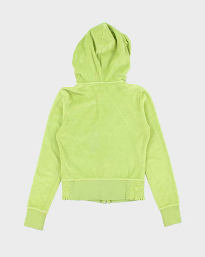 Vintage Y2k 00s Tna Green Velour Hoodie - S