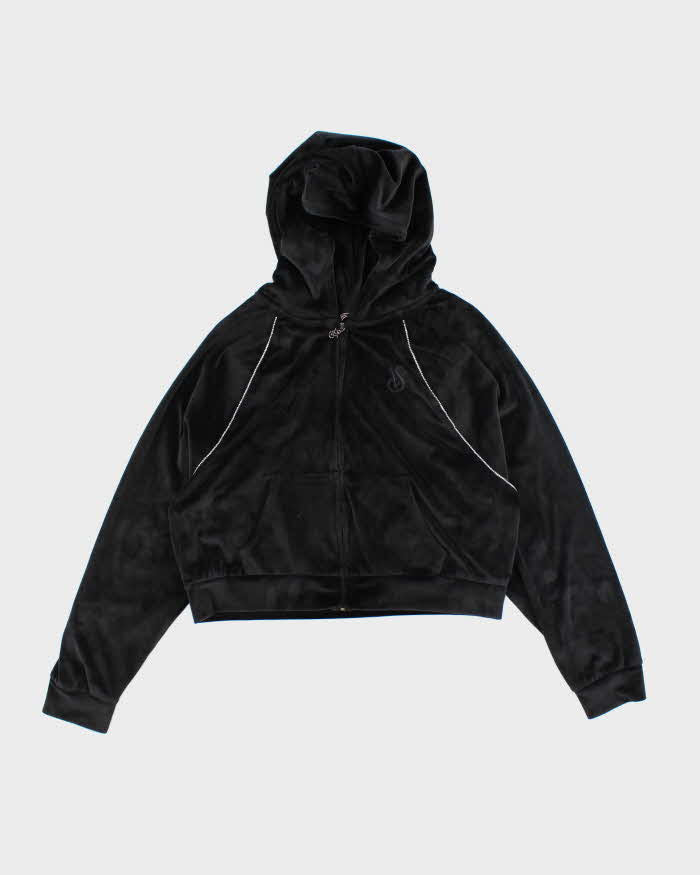 Vintage Y2k 00s Victoria's Secret Velour Hoodie - S