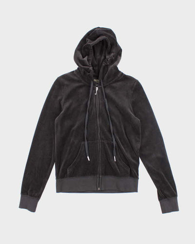 Vintage Y2k 00s Juicy Couture Black Rhinestone Hoodie - S