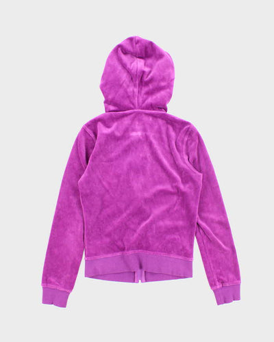 Vintage Y2k 00s Bebe Rhinestone Velour Hoodie - XS
