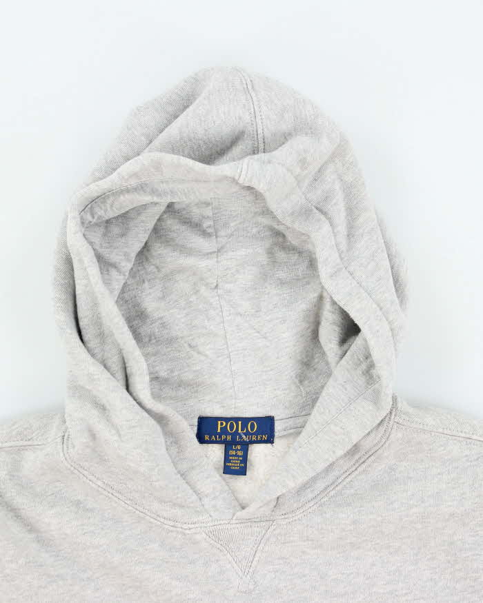 Vintage Women's Ralph Lauren Polo Bear Graphic Print Hoodie - L