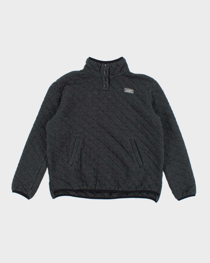 Vintage Eddie Bauer Quilted Quarter-Button Jumper - M