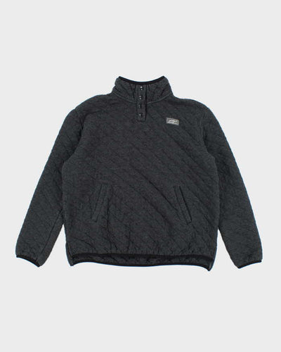 Vintage Eddie Bauer Quilted Quarter-Button Jumper - M