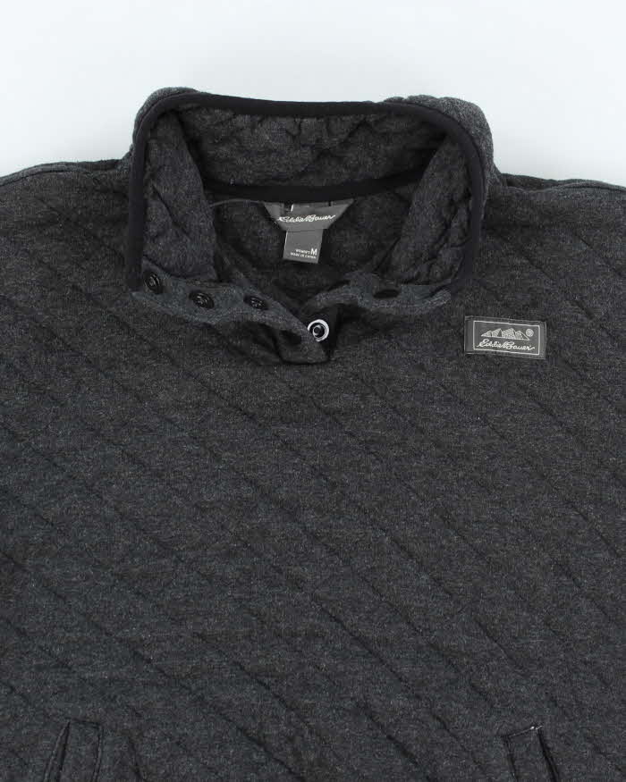 Vintage Eddie Bauer Quilted Quarter-Button Jumper - M