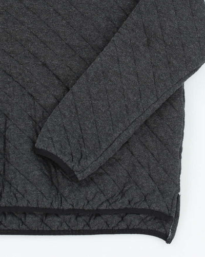 Vintage Eddie Bauer Quilted Quarter-Button Jumper - M