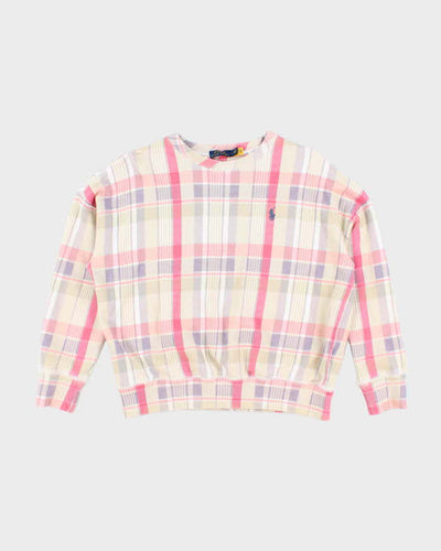 Vintage Ralph Lauren Checked Sweatshirt - M