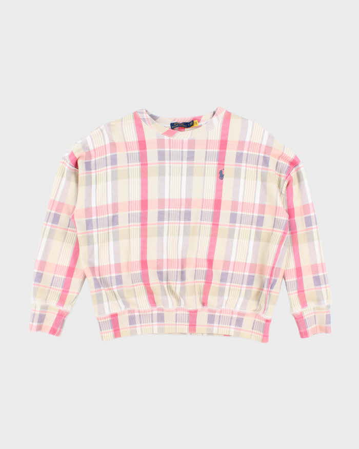 Vintage Ralph Lauren Checked Sweatshirt - M