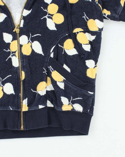 Vintage Y2k 00s Juicy Couture Towling Short Sleeve Hoodie - M