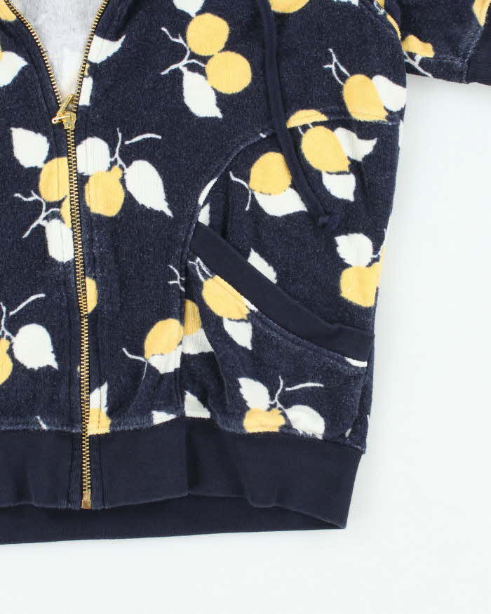 Vintage Y2k 00s Juicy Couture Towling Short Sleeve Hoodie - M