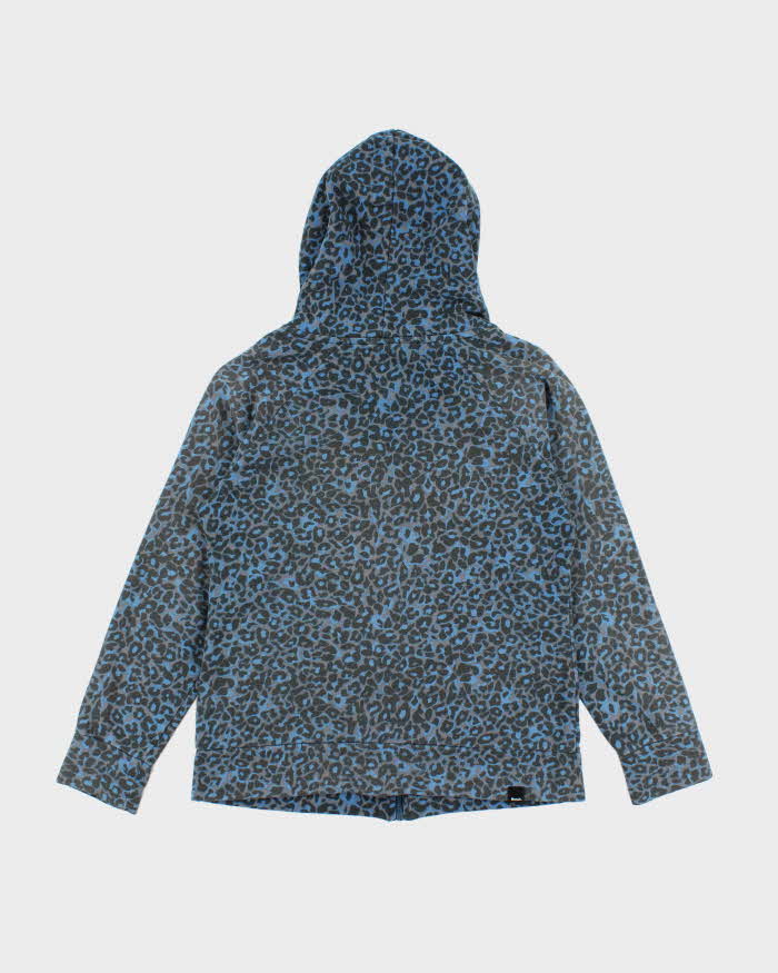 Vintage Y2K 00s Bench Leopard Print Zip-Up Hoodie - M