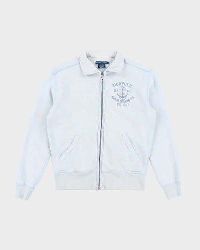 Vintage Women's Ralph Lauren Marine Docking Graphic Full Zip Sweatshirt - S