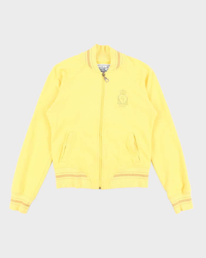 Vintage Y2k 00s Guess Yellow Zip-Up Jumper - M