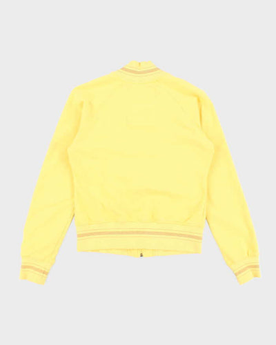 Vintage Y2k 00s Guess Yellow Zip-Up Jumper - M