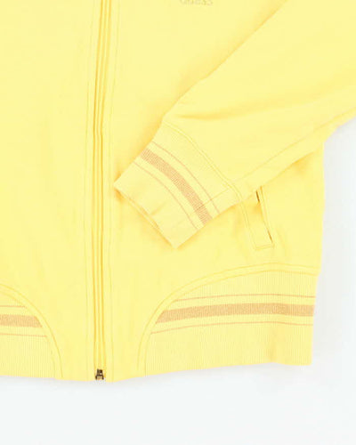 Vintage Y2k 00s Guess Yellow Zip-Up Jumper - M
