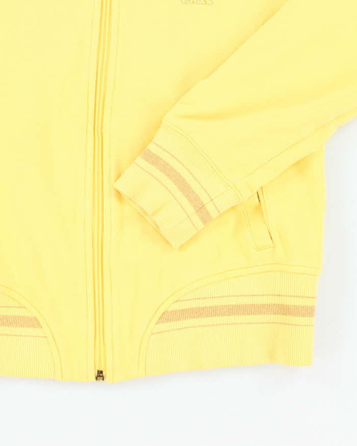 Vintage Y2k 00s Guess Yellow Zip-Up Jumper - M
