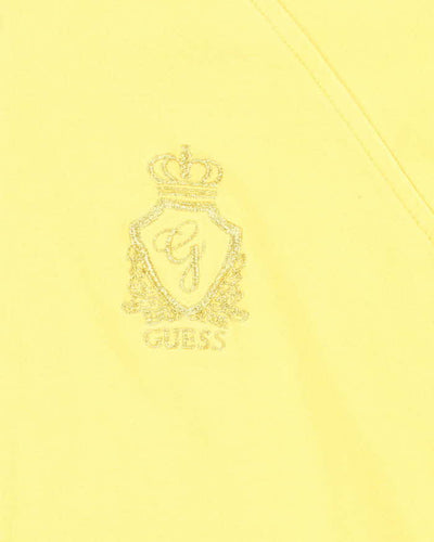 Vintage Y2k 00s Guess Yellow Zip-Up Jumper - M