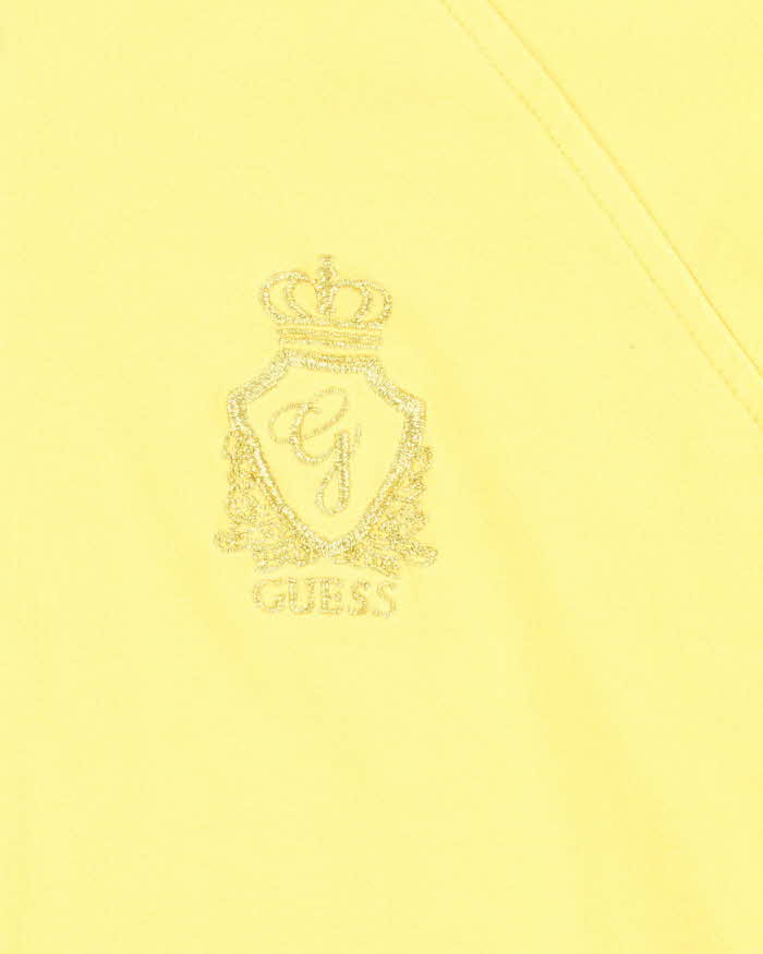 Vintage Y2k 00s Guess Yellow Zip-Up Jumper - M