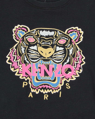 Vintage 2000's Women's Kenzo Embroidered Tiger Sweatshirt - L