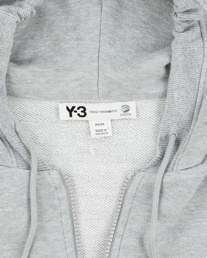 Vintage 00s Y-3 Yohji Yamamoto x Adidas Grey Zip-Up Hoodie - M