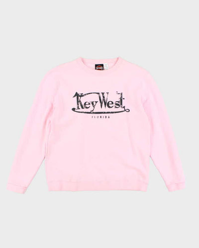 Vintage Y2k 00s Harley Davidson Key West Pink Sweatshirt - L