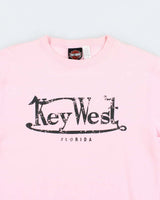 Vintage Y2k 00s Harley Davidson Key West Pink Sweatshirt - L