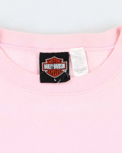 Vintage Y2k 00s Harley Davidson Key West Pink Sweatshirt - L