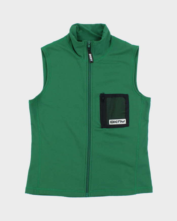 Vintage Y2k 00s DKNY Sleeveless Zip-Up Jumper - L