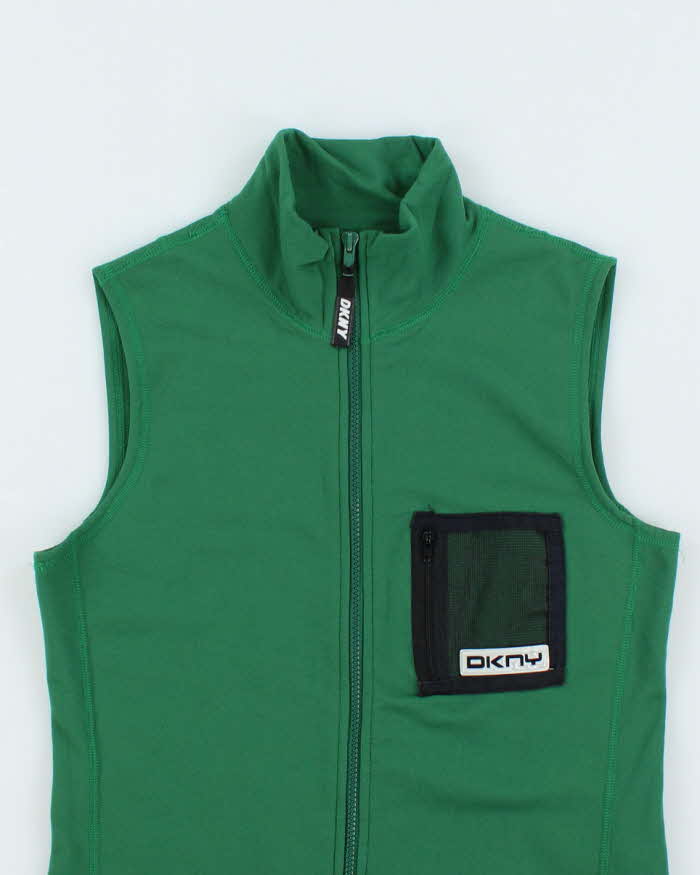 Vintage Y2k 00s DKNY Sleeveless Zip-Up Jumper - L