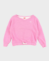 Vintage Y2K Women's Puma V-Neck Sweatshirt - M