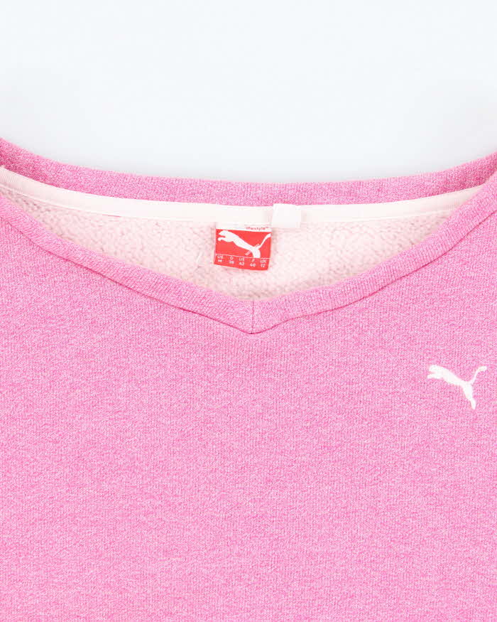 Vintage Y2K Women's Puma V-Neck Sweatshirt - M