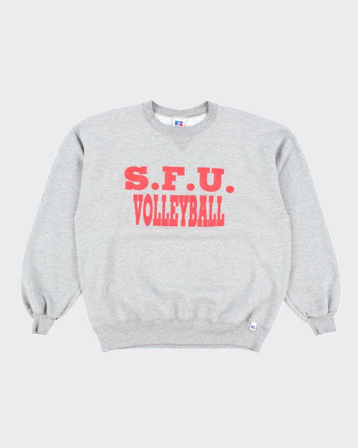 Vintage S.F.U Volleyball Grey Sweatshirt - XL