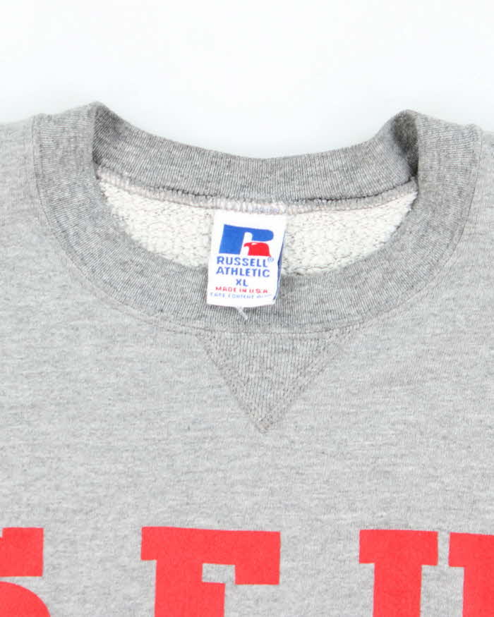 Vintage S.F.U Volleyball Grey Sweatshirt - XL