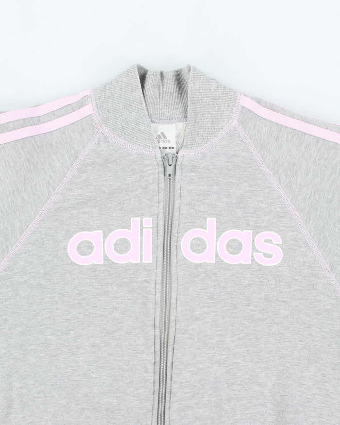 Vintage Y2k 00s Adidas Zip-Up Jumper - S