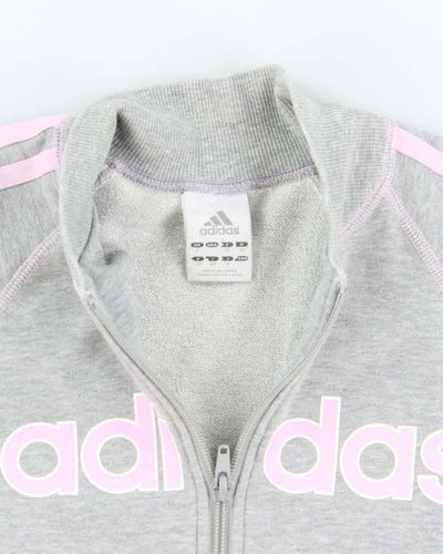 Vintage Y2k 00s Adidas Zip-Up Jumper - S
