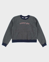 Vintage Y2K Tommy Girl Cropped Spell Out Sweatshirt - L