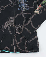 Vintage Y2K Women's Christian Audiger Sequined Zip Up Hoodie - S