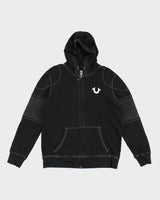 Vintage Y2K True Religion Contrast Stitch Zip Up Hoodie - M