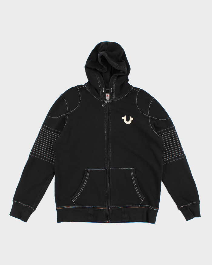 Vintage Y2K True Religion Contrast Stitch Zip Up Hoodie - M