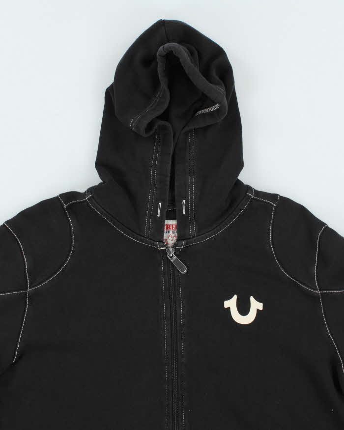 Vintage Y2K True Religion Contrast Stitch Zip Up Hoodie - M