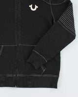 Vintage Y2K True Religion Contrast Stitch Zip Up Hoodie - M