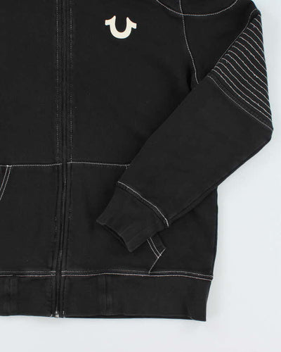 Vintage Y2K True Religion Contrast Stitch Zip Up Hoodie - M