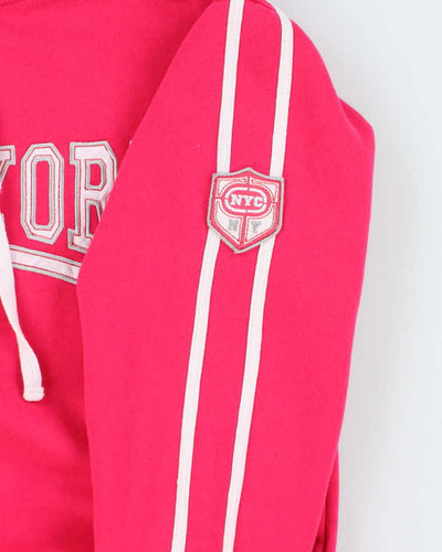 Vintage Y2K Women's New York Spell Out Zip Up Hoodie - L