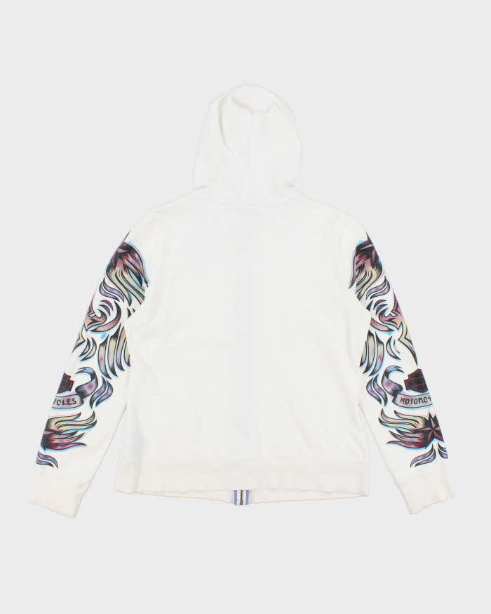 Vintage 2000's Women's Harley Davidson Graphic Print Zip Up Hoodie - L