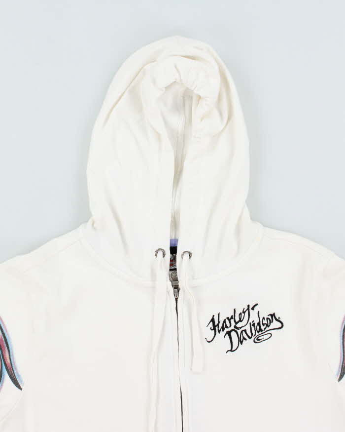Vintage 2000's Women's Harley Davidson Graphic Print Zip Up Hoodie - L
