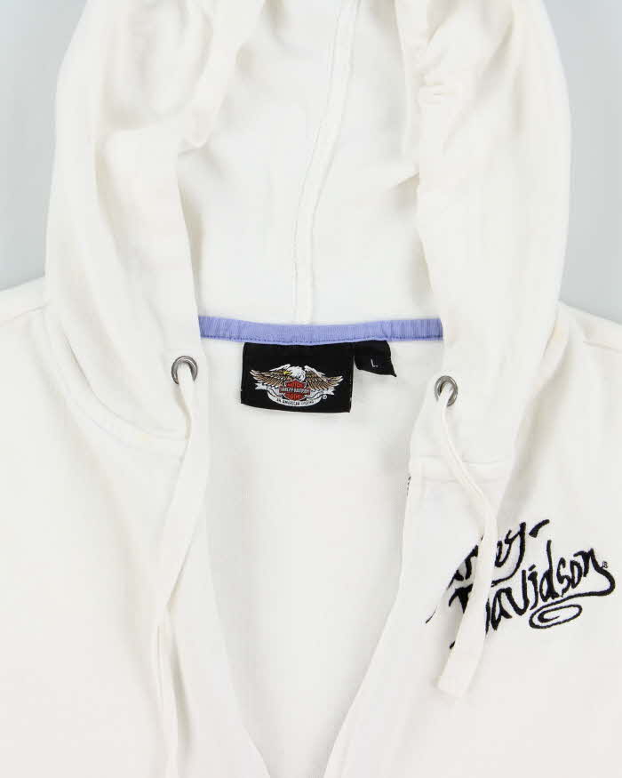 Vintage 2000's Women's Harley Davidson Graphic Print Zip Up Hoodie - L