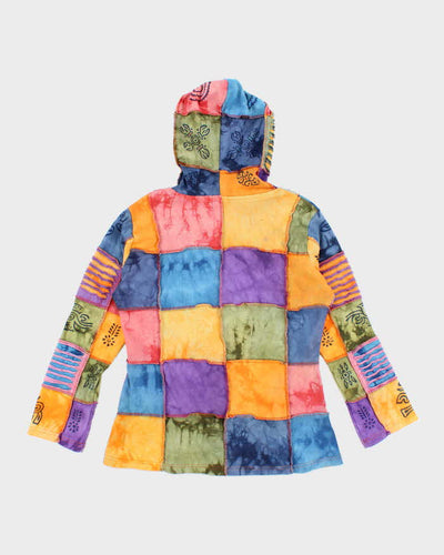 Vintage Y2K Rising International Textured Zip Up Hoodie - M