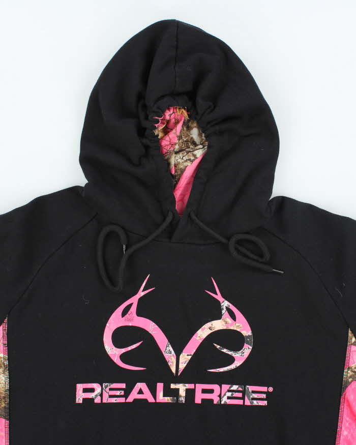 Vintage Y2K Women's Real Tree Pink Camouflage Logo Hoodie - M