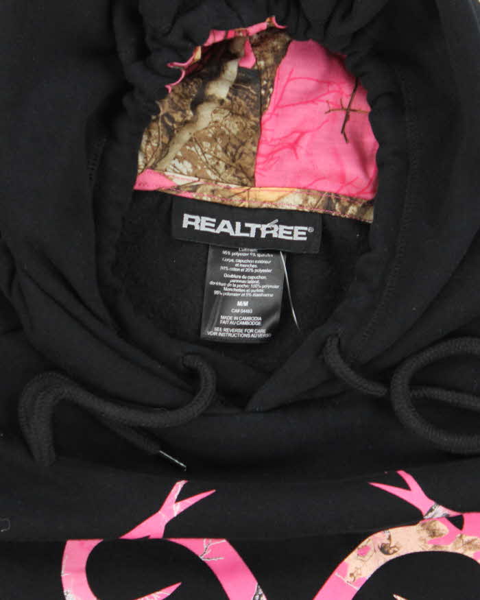 Vintage Y2K Women's Real Tree Pink Camouflage Logo Hoodie - M