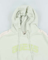 Vintage Y2K Women's Guess Spell Out Cropped Hoodie - M