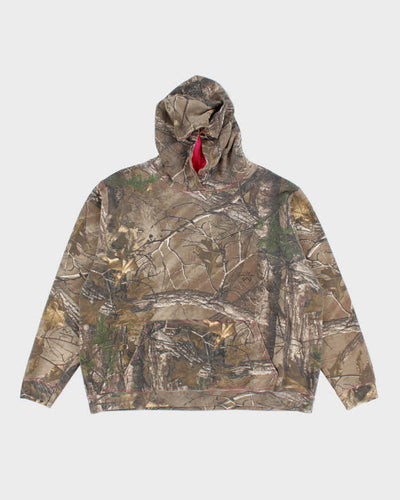Vintage Y2K Women's Real Tree Contrast Stitch Camouflage Hoodie - XL